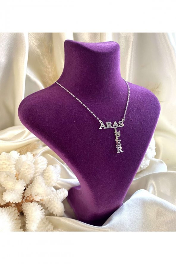 Ikili Isimli Kolye 925 Ayar Gümüş ürün görseli 1