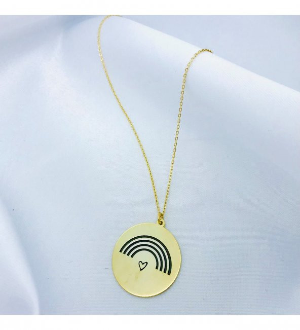 Gökkuşağı Kalp Kolye ürün görseli 1