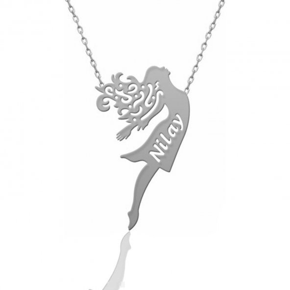 Dzg Silver İsim Yazılan Özgür Kız Kolyesi İsimli Kolye Bayan Gümüş Kolye 556Dn ürün görseli 1