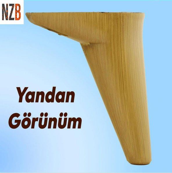 Mobilya Kanepe Sehpa TV Ünitesi Koltuk Ayağı 15 cm Açık Kahverengi Baza Ayak - 6