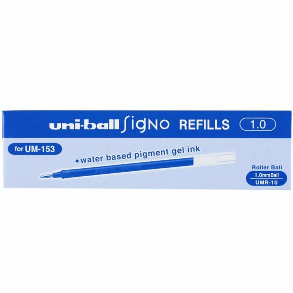 Uni-ball Signo Umr-10 (Um-153) İmza Kalemi Yedeği 1 mm Mavi 12’li - 3