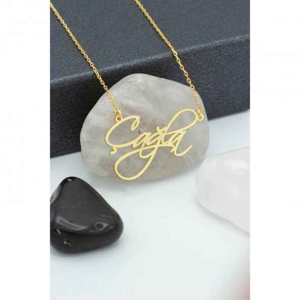 Dkmn Silver El Yazısı İsim Kolye ürün görseli 1