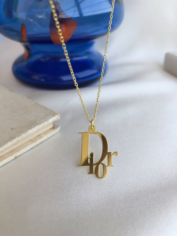 Dior Yazılı Tasarım 925 Ayar Kadın Kolye Özel Gün Hediyesi