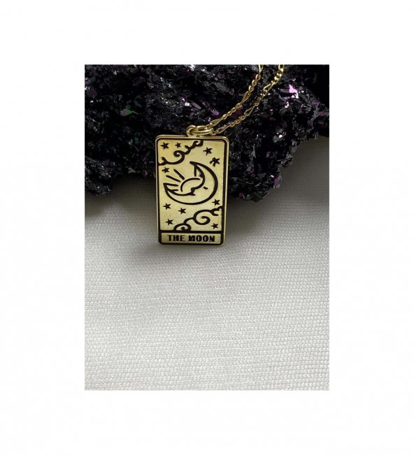 925Ayar Tarot Kartı Gümüş Tasarım Kolye Özel Gün Hediyesi ürün görseli 1