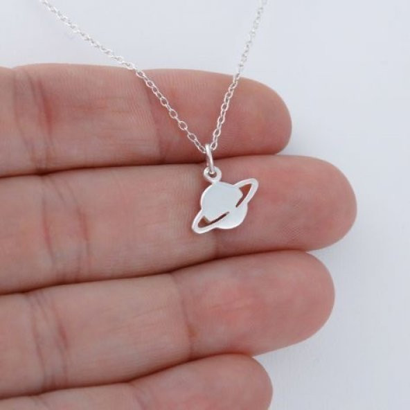 925 Ayar Venüs Gezegeni Gümüş Unisex Kolye