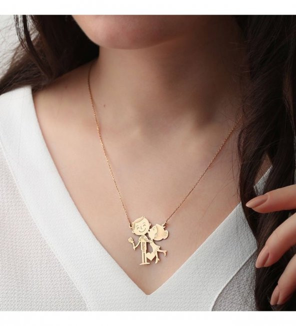 925 Ayar Kişiye Özel İsimli Aşk Özel Tasarım Hediyelik Kadın Kolye