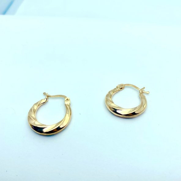 Burgu Model 925 Ayar Gümüş Rose Gold Kadn Küpe