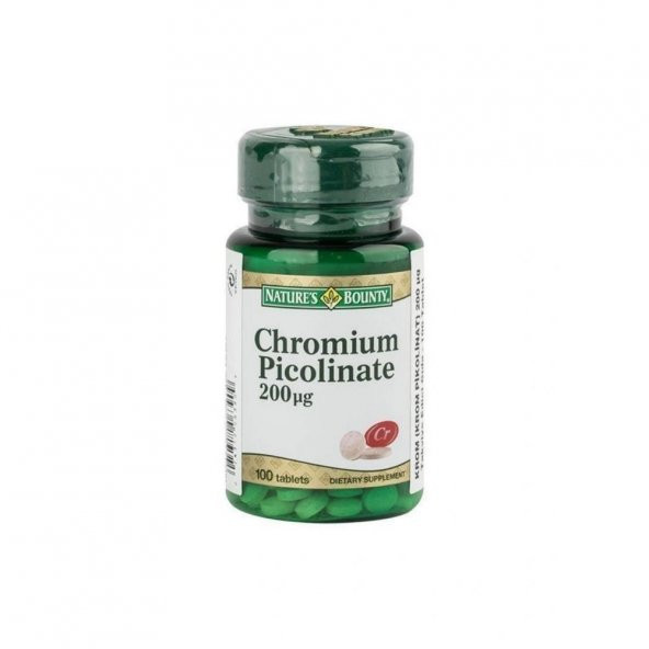 Chromium Picolinate 200 mcg Takviye Edici Gıda 100 Tablet