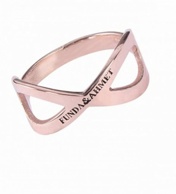 Kişiye Özel İsimli Sonsuzluk Model 925 Ayar Gümüş Yüzük