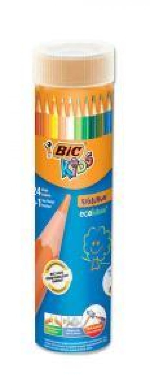 Bic Evolutıon Kuruboya Kalemi 24+1 Renk Metal Tüp