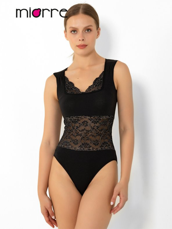 Beli Dantelli Çıtçıtlı Body - Resim 7