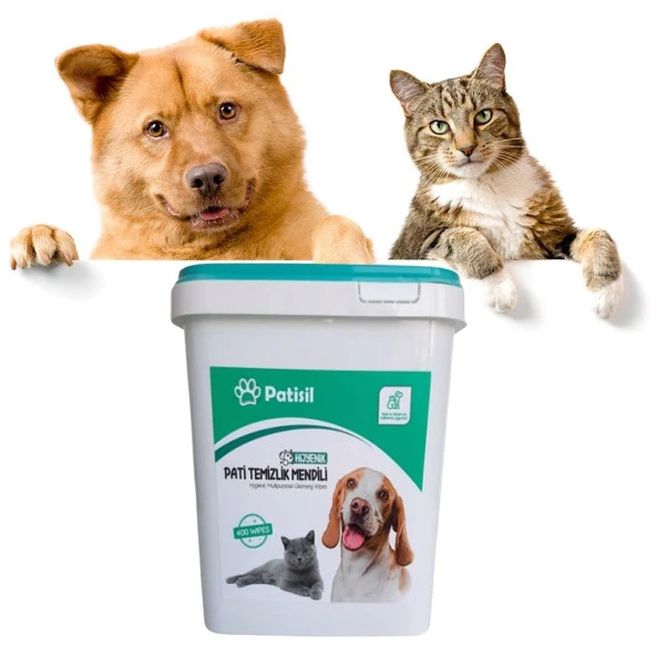 Kedi Köpek Için Hijyenik Tüy Ve Pati Temizleme Islak Kova Mendil 400 Adet Eko - 5