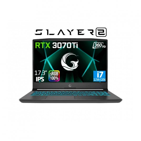 Game Garaj Slayer2 D5 10XL-3070Ti C4 Intel Core i7-12700H 64GB RAM 1TB SSD 8GB RTX3070Ti 17.3'' FHD IPS 360Hz FreeDos Dizüstü Bilgisayar + Çanta