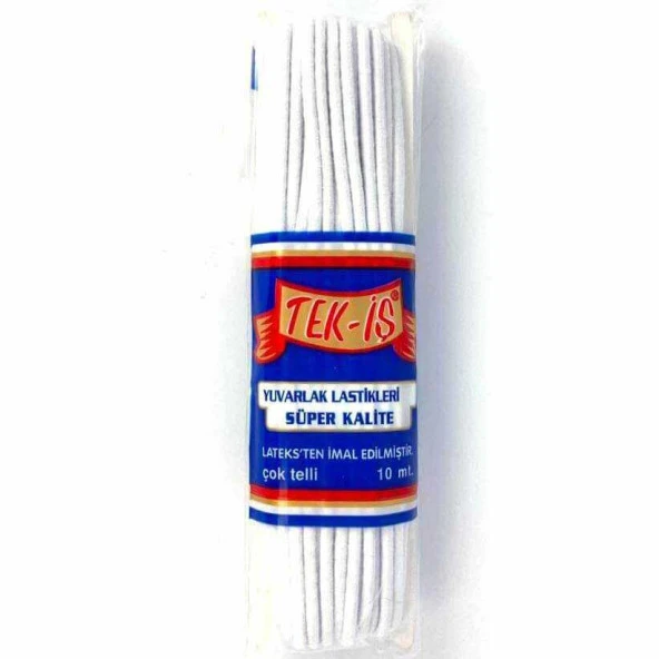 Yuvarlak Lastik ( 10 Metre ) Beyaz