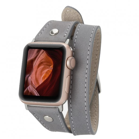 Bouletta Apple Watch Uyumlu Deri Kordon 42-44-45mm Slim DT STRST9