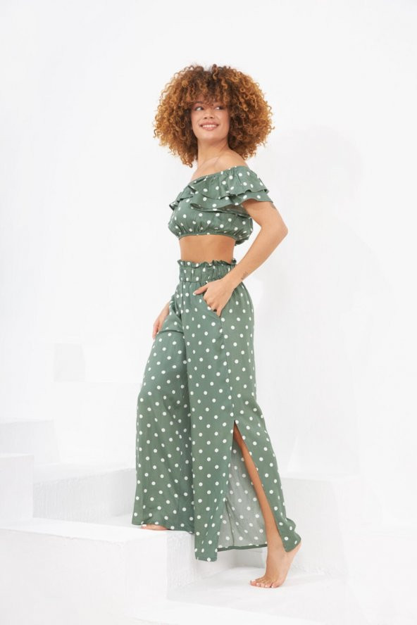 Puantiyeli Straplez Takım - Resim 3