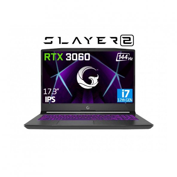 Game Garaj Slayer2 D5 7Xl-3060 C1 Intel Core İ7 12700H 16Gb Ram 512Gb Ssd 6Gb Rtx3060 17.3" Fhd 144Hz Freedos Oyuncu Dizüstü Bilgisayar + Çanta