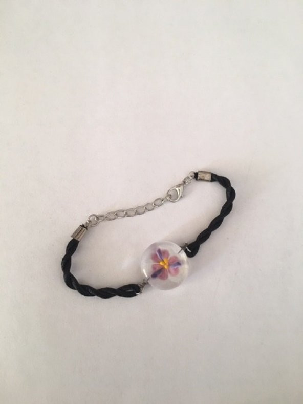 Reyonon Papatya Desenli  Bileklik - Resim 9