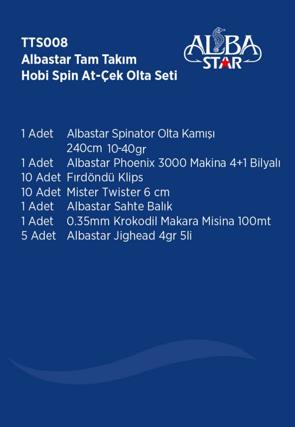 Albastar Tam Takım Hobi Spin Atçek Olta Seti TTS008 - 2