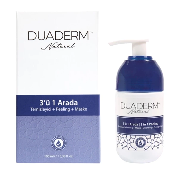 Duaderm Natural 3ü 1 Arada Cilt Temizleme Peeling 100 ml