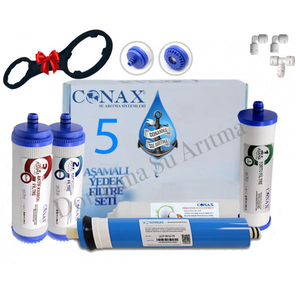 CONAX Gold Special 5 li Yedek Filtre Seti VONTRON Membranlı