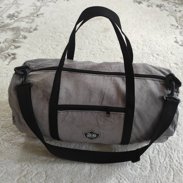 sevbags silindir spor çantası kadife
