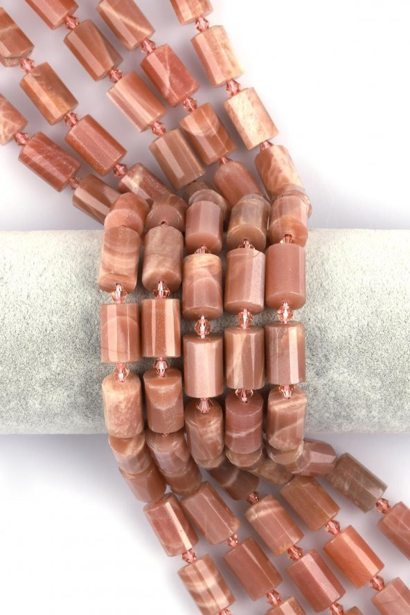 Pembe Ay Taşı Doğal Taş Dizi Şekilsiz Kesim ürün görseli