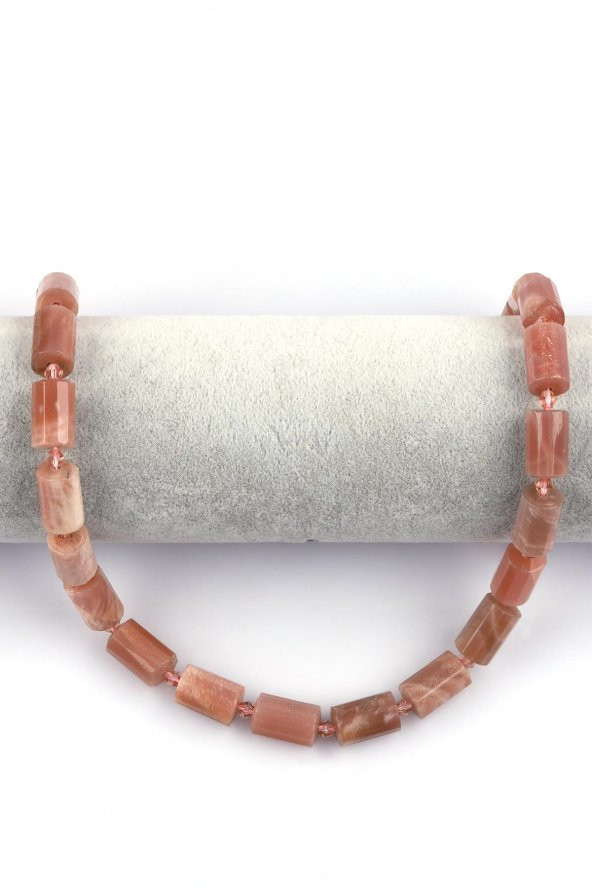 Pembe Ay Taşı Doğal Taş Dizi Şekilsiz Kesim - Resim 2