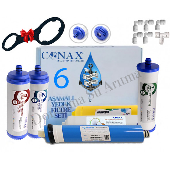 CONAX Gold Special 6 lı Yedek Filtre Seti VONTRON Membranlı