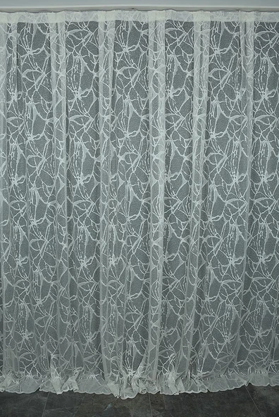 MERMER MODEL KREM RENK TEK KANAT Hazır dikilmiş Pileli Fon Perde 300*260 cm ürün görseli