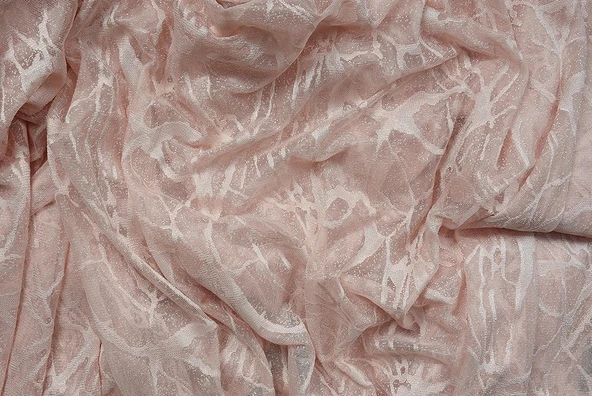 MERMER MODEL PUDRA RENK TEK KANAT Hazır dikilmiş Pileli Fon Perde 300*260 cm - Resim 8