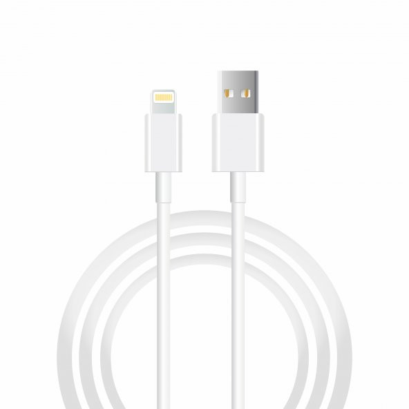 ScHitec İphone 14 Plus UsbA to İphone Lightning 2Metre Data ve Hızlı Şarj Kablosu Beyaz