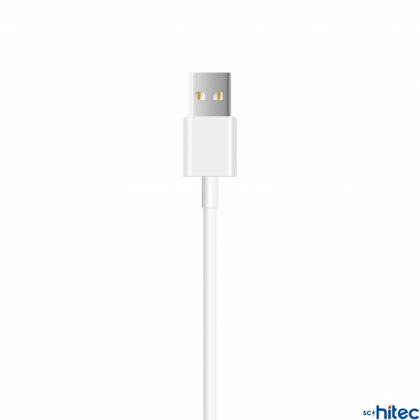 ScHitec İphone XS Max UsbA to İphone Lightning 2Metre Data ve Hızlı Şarj Kablosu Beyaz - Resim 4
