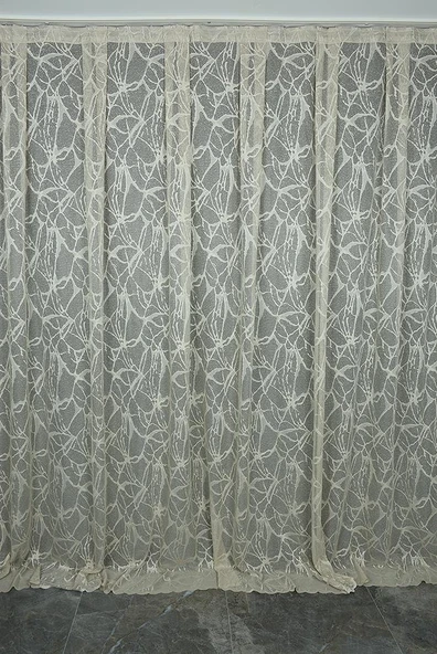 MERMER MODEL VİZON RENK TEK KANAT Hazır dikilmiş Pileli Fon Perde 300*260 cm - Resim 2