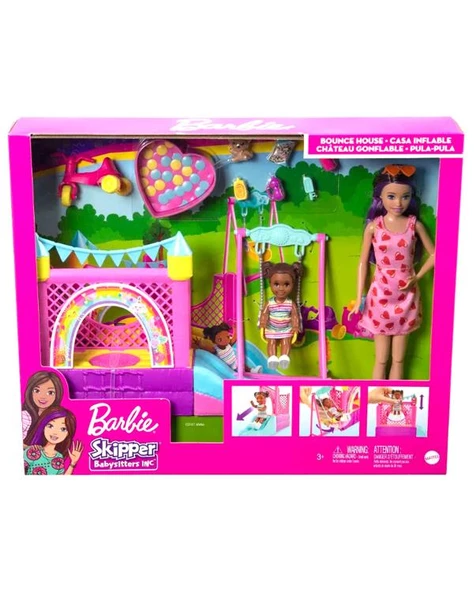 Barbie Bebek Bakıcısı Skipper Oyun Evi Seti HHB67 ürün görseli