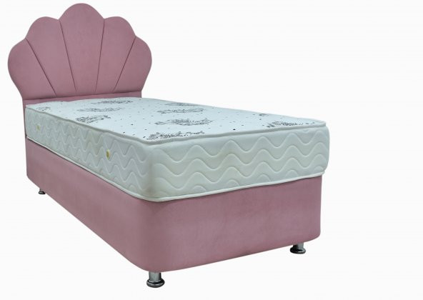Ayba 100X200 TEK KİŞİLİK LÜX BAZA+FULL ORTOPEDİK YATAK+PAPATYA PUDRA BAŞLIK