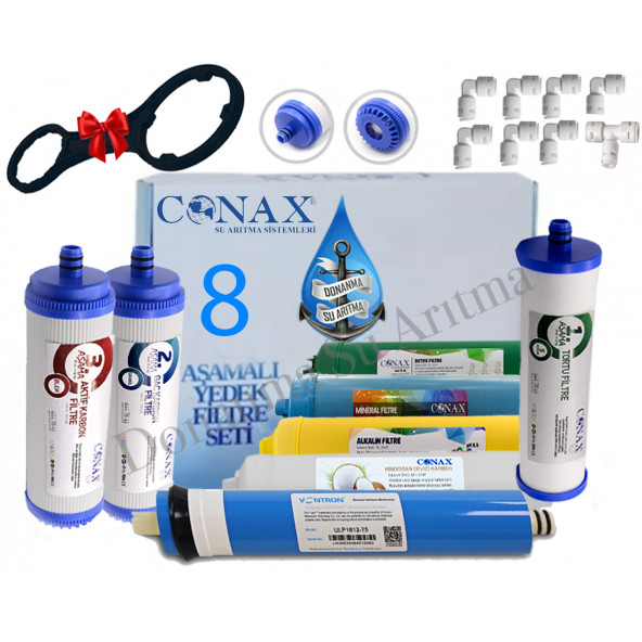 CONAX Gold Special 8 li Full Yedek Filtre Seti VONTRON Membranlı