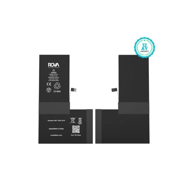 Rova İphone Xs Max Batarya Pil Güçlendirilmiş 3710mAh 1 Yıl Garantili