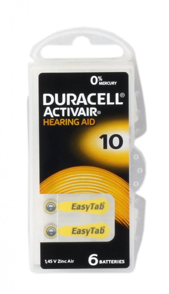 DURACELL 10 NUMARA KULAKLIK PİLİ 6LI PAKET