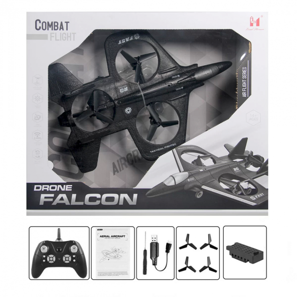 Drone Falcon Uzaktan Kumandalı 2.4 Ghz Jet Modeli Drone - 6