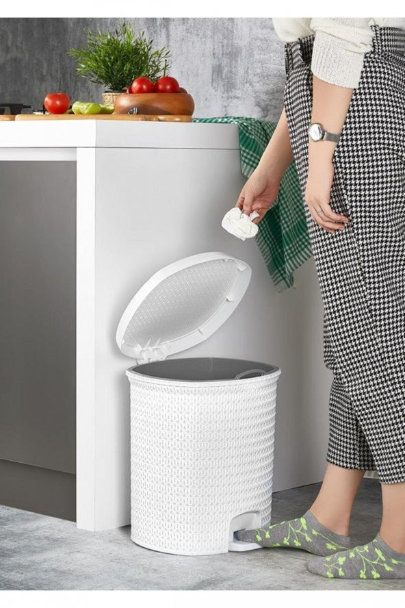Örme 4 No Pedallı Çöp Kovası 25 Lt - 2