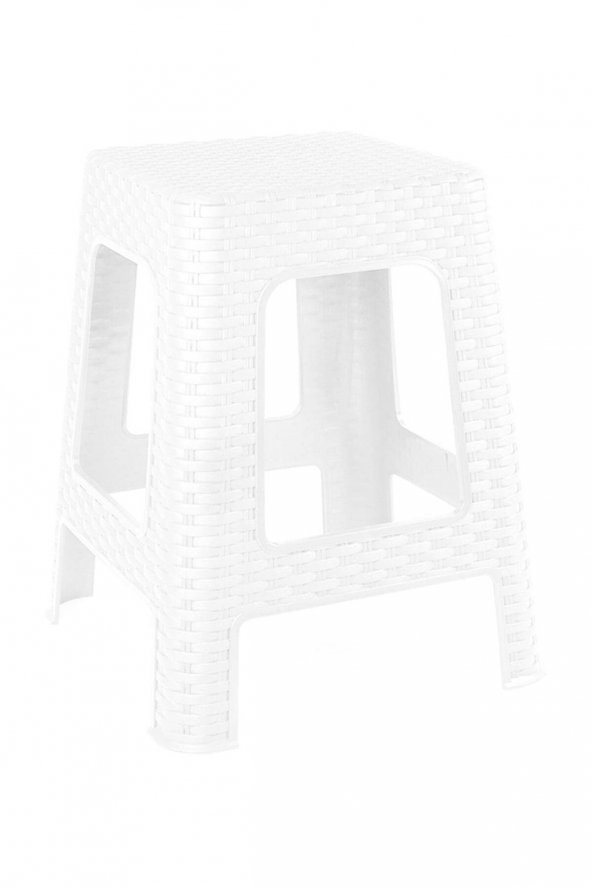 Rattan Çok Amaçlı Kahve Büyük Tabure 45 Cm