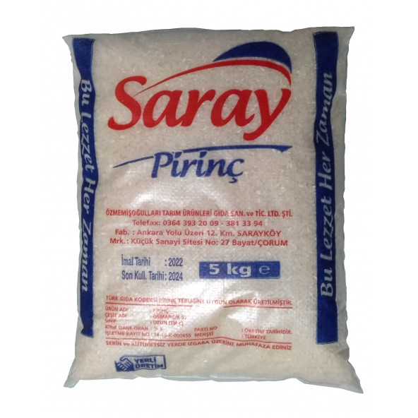 Saray Osmancık Pirinç 5 kg Yeni Sezon