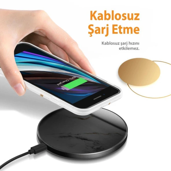 Gviewin iPhone SE 2020/7/8 Telefon Kılıfı White/Gold - 4