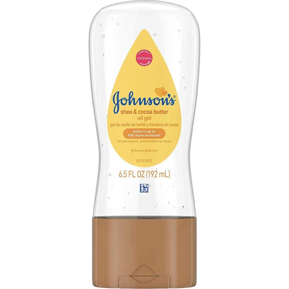Johnsons Baby Shea ve Kakao Bebek Yağı Jeli 192ML