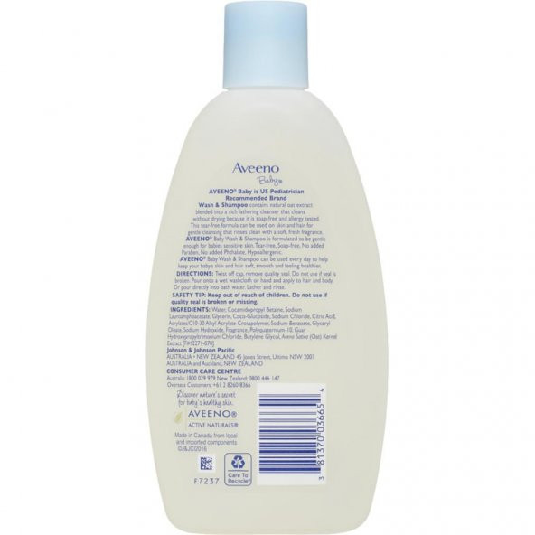 Aveeno Baby Bebek Şampuanı 236ML - 2