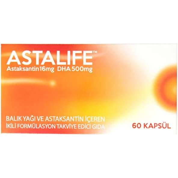 Astalife Astaksantin 16 mg DHA 500 mg 60 Kapsül