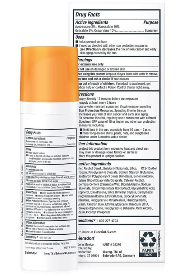 Eucerin Age Defense + Hyaluronic Acid SPF50 Yüz İçin Güneş Koruyucu Losyon 75ML - 10