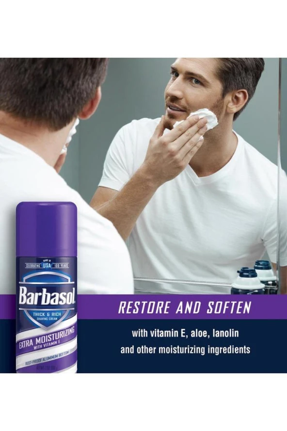 Barbasol E Vitaminli Ekstra Nemlendirici Tıraş Köpüğü 198GR - 3