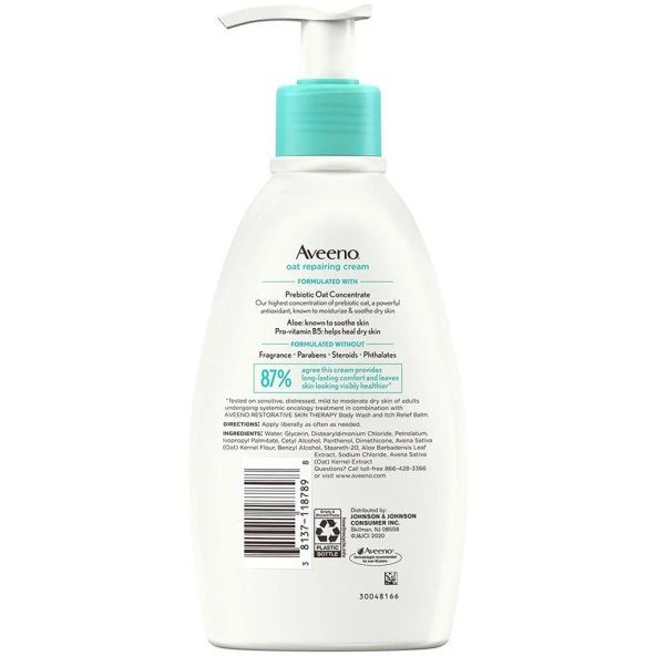Aveeno Restorative Skin Therapy Yulaf Özlü Krem 340ML - Resim 2